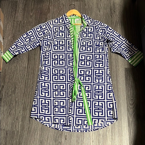 Gretchen Scott Designs Dresses & Skirts - Geometric Patterned Shirt Dress